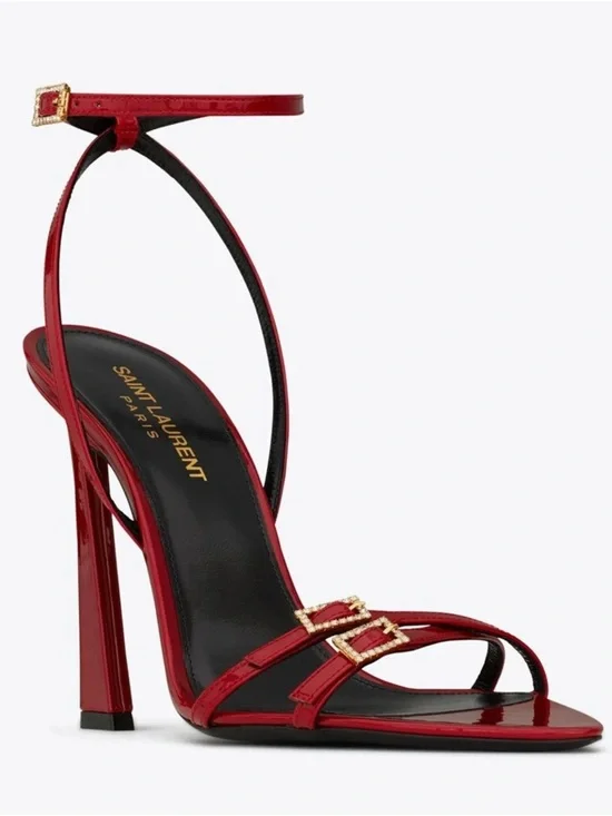 Saint Laurent 110mm Nuit sandals in Tibet Ted - Picture 14 of 17